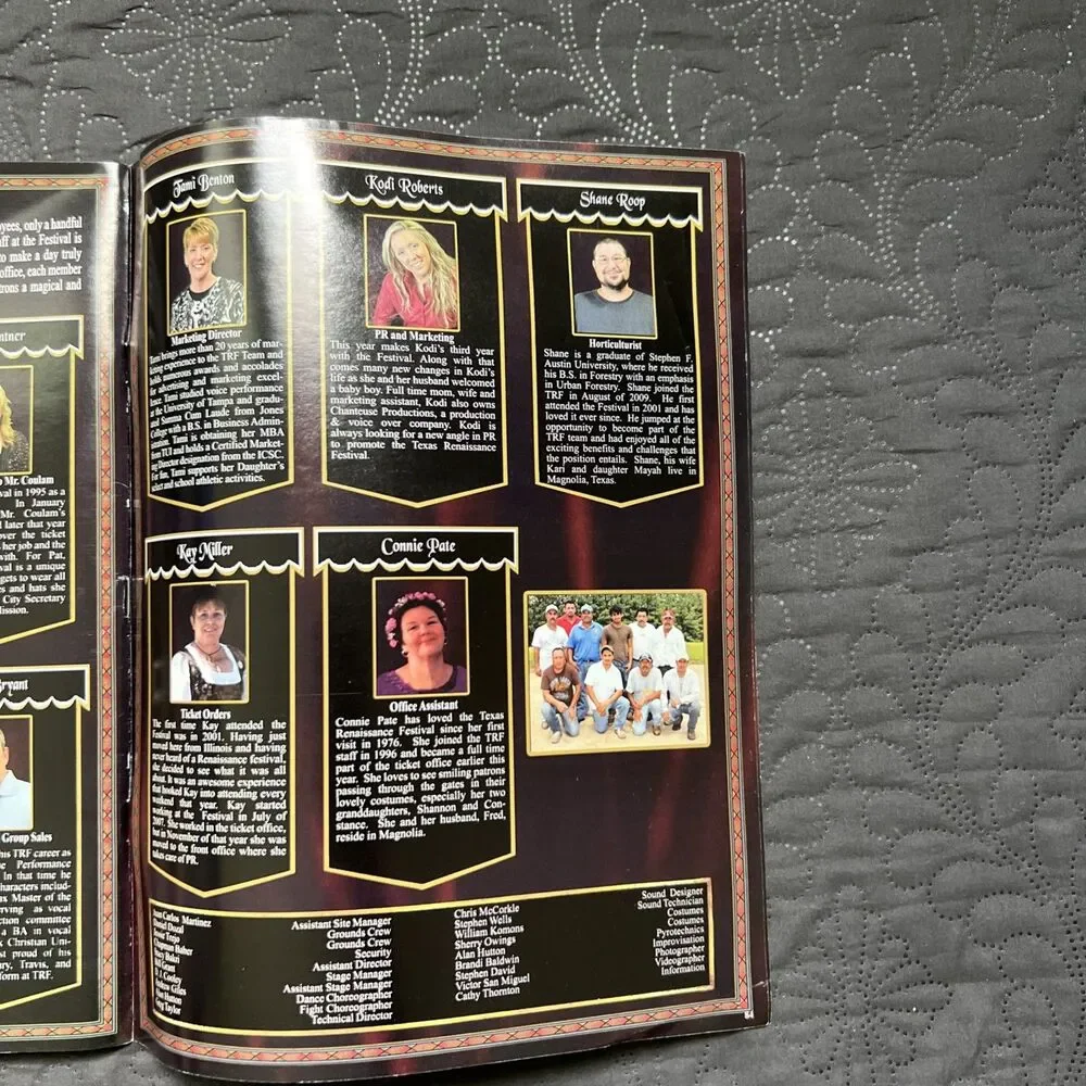 Texas Renaissance Festival 36th Anniversary Season Souvenir Map Program Guide